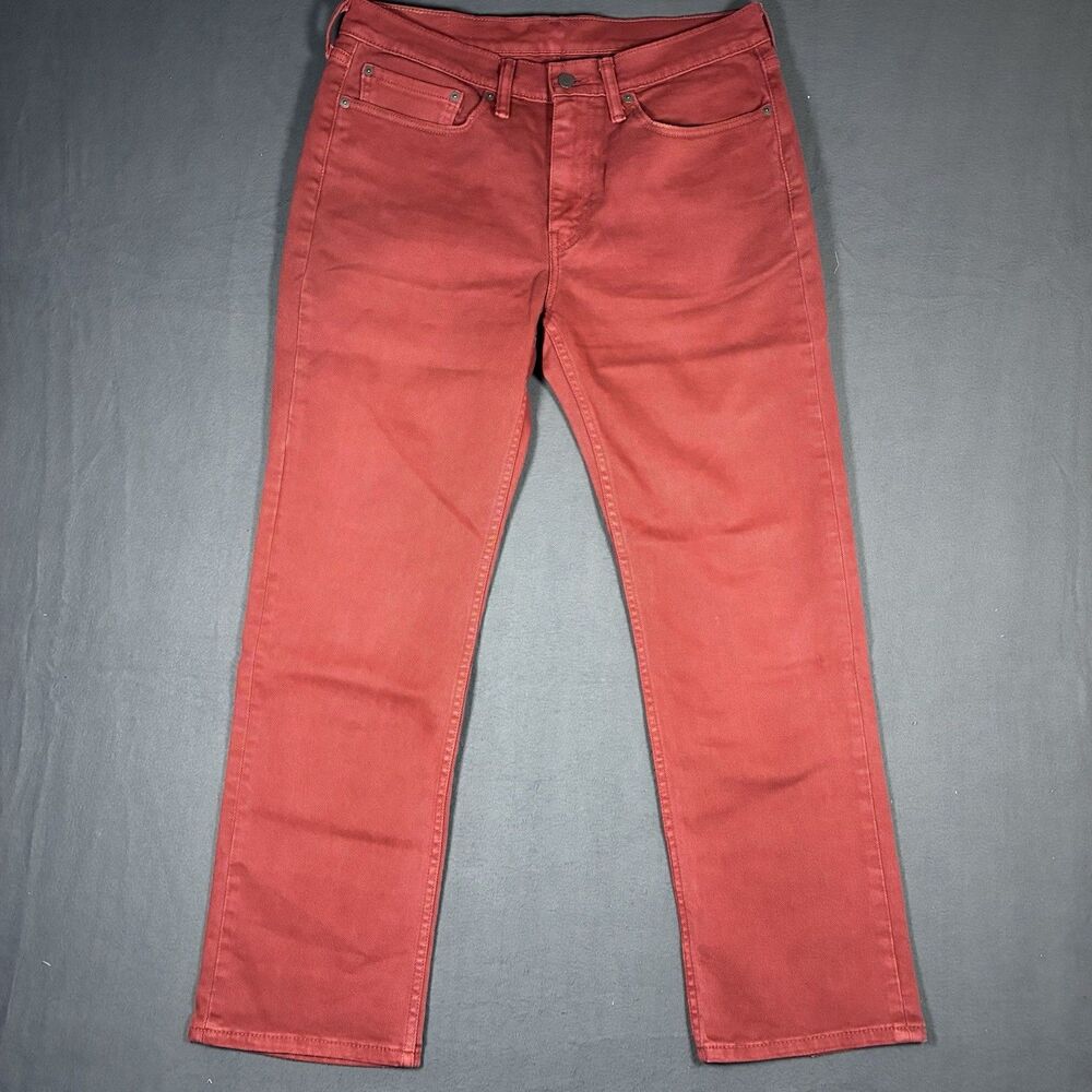 Levi's Men's 514 Straight Fit Jean Peach - Canvas Twill 34W x 30L Coral Orange